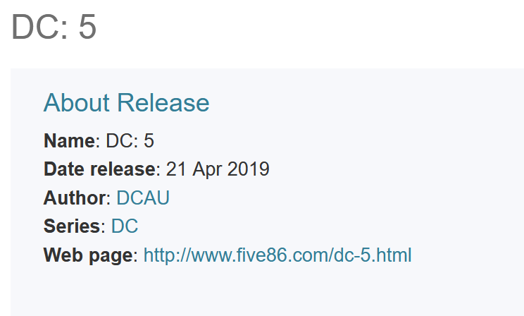 Vulnhub DC5 Walkthrough About Release