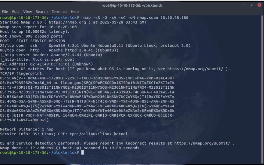 TryHackMe: PickleRick