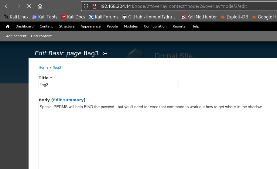 Vulnhub dc1 flag3.txt