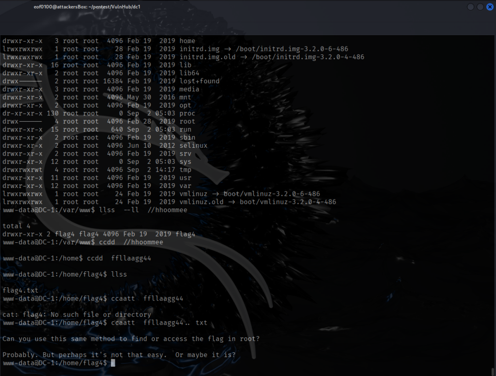 Vulnhub dc1 flag4.txt