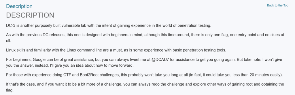 Vulnhub dc 3.2 walkthrough write-up about release details info goals goal description