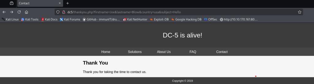 DC5 Walkthrough /thankyou.php refresh year changing